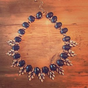 j crew chunky blue necklace
